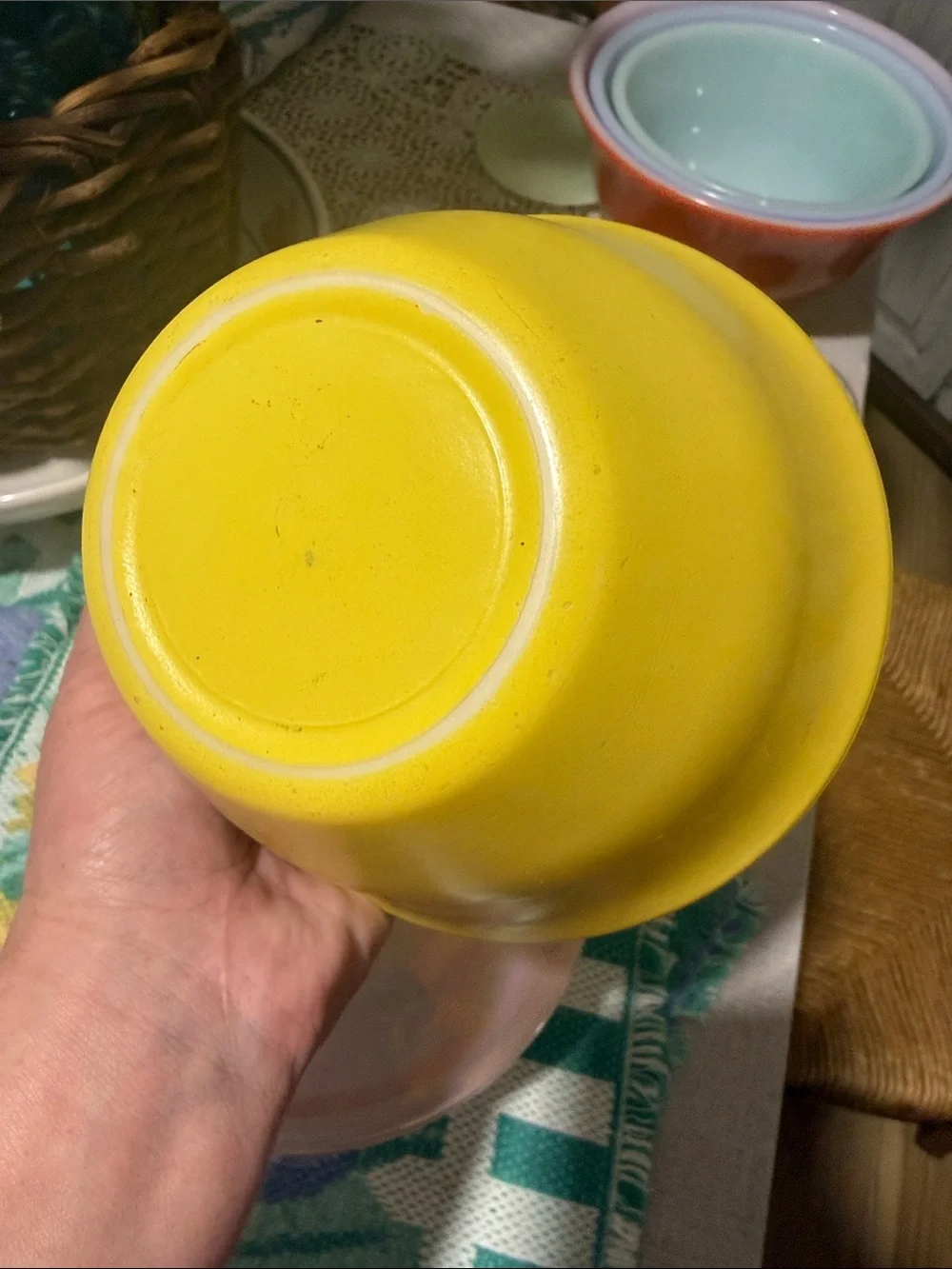 Rare HTF McKee primary mixing bowl set